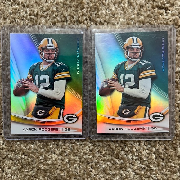 2013 Topps Platinum Aaron Rodgers 2 Cards